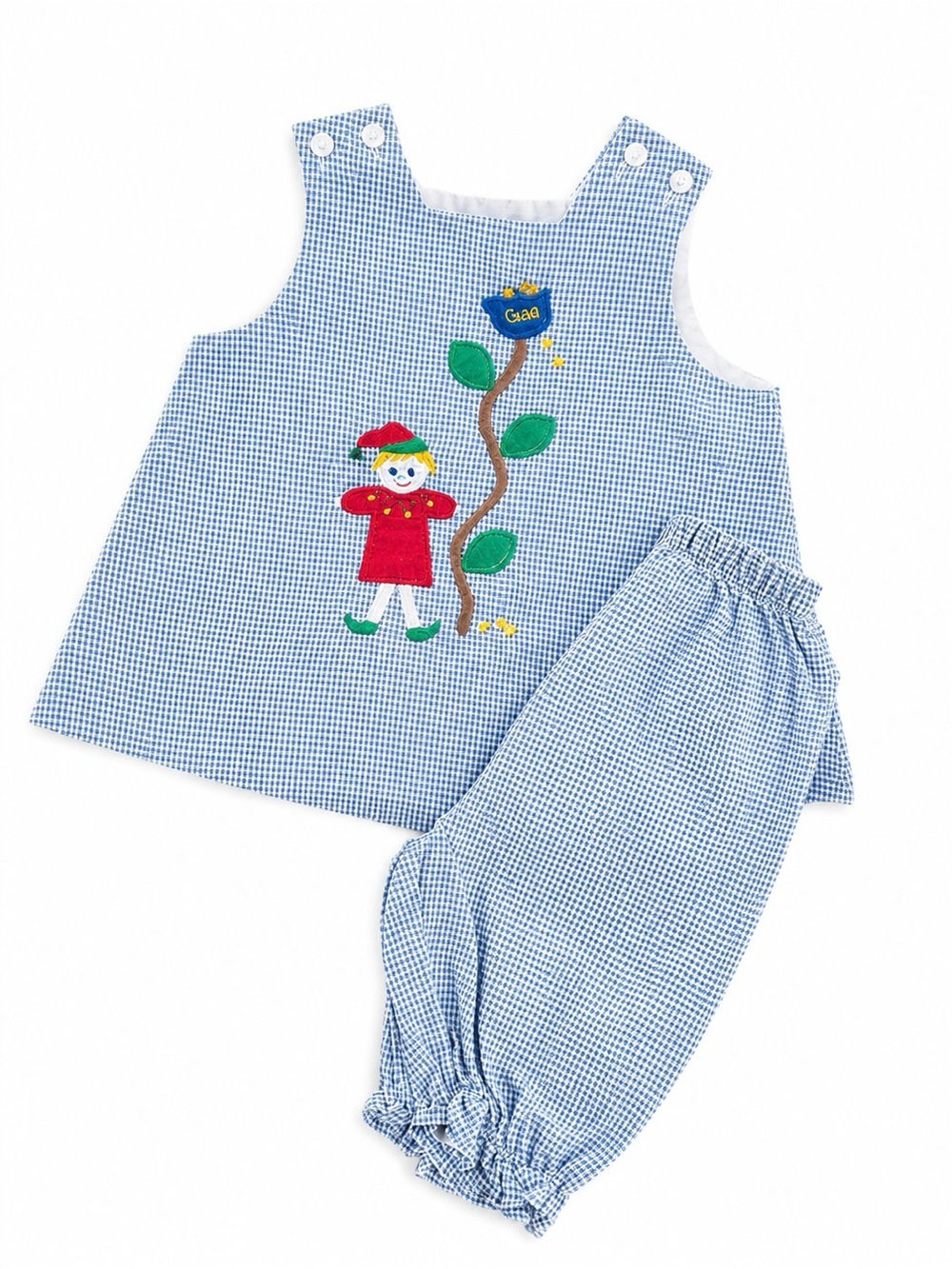 The Bailey Boys 2T Jack & the Beanstalk Gingham Top & Pants Set